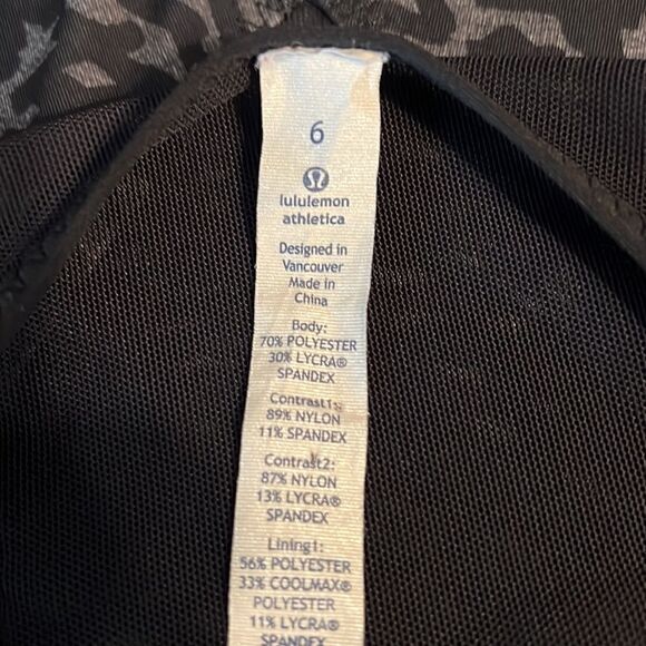 LULULEMON Black/Grey Running In The City Tank Top Size 6 - Picture 15 of 15